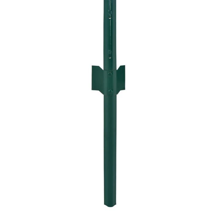 Clôture en grillage métallique - Maison Exclusive - 25 x 1,5 m - Acier enduit PVC - Vert
