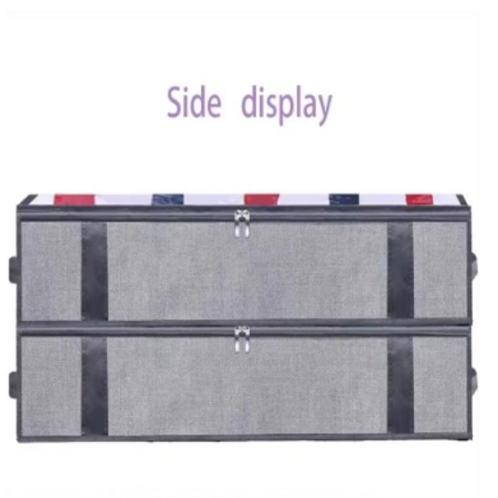 2PCS Household Bed Bottom Storage Box Collapsible Non-Woven Clothing Quilt Toy Blanket Storage Box Storage Bag