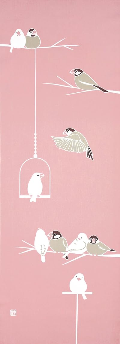 

Dyeing Anbo Hand Towel Sparrow Pale Authentic Dyed Cotton Tokuoka Made in Japan 35cm x 100cm Java Pink 100%