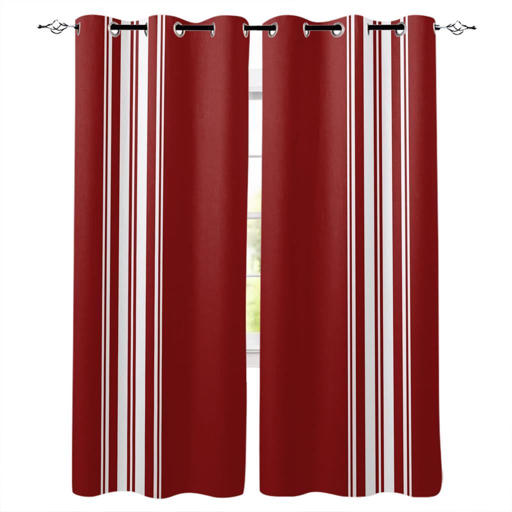 Simple Black And White Stripes Blackout Curtains for Children Kids Home Decor Bedroom Living Room High Shading Window Curtains