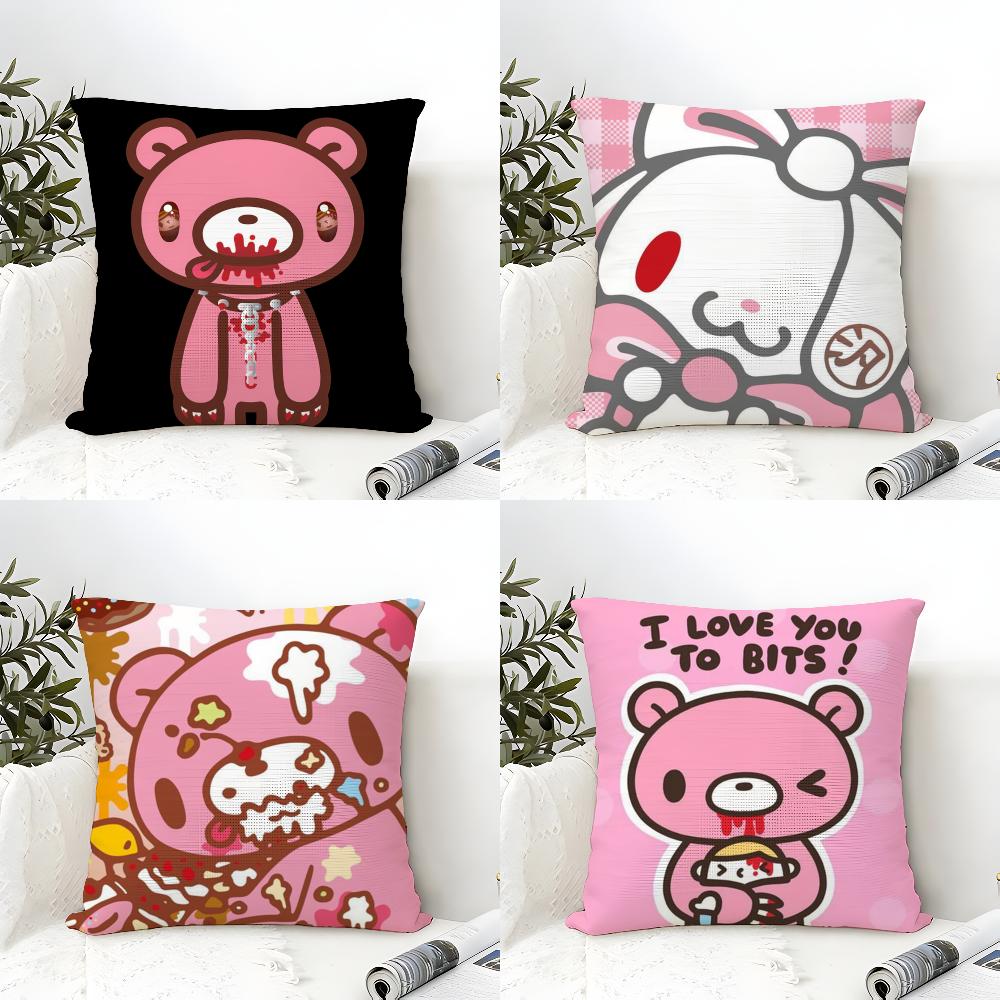 Cartoon Ggloomy Cushion Cover Eco Linen Pillow Case DoubleSided Print Breathable Durable Zipper Home Decor Gift