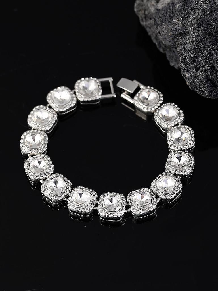 Luxury Teardrop Necklace & Earrings Set: Bridal & Evening Diamond Jewelry