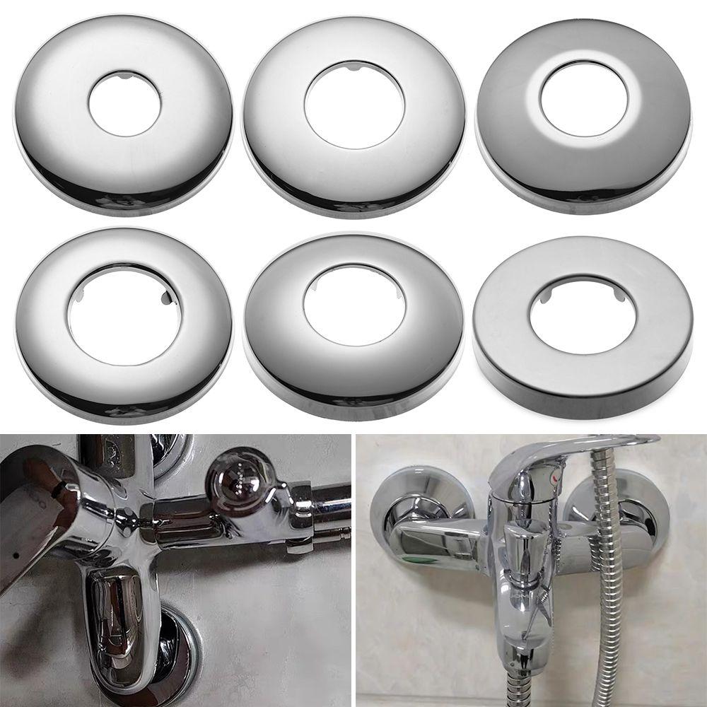 New Chrome Flange Cover Faucet Accessories Faucet Decor Pipe Wall Covers Faucet Decorative Cover