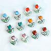 Oval Ceramic Loose Beads Flower Beads Handmade DIY Jewelry Accessories Materials Wholesale Bracelets Necklaces Beads