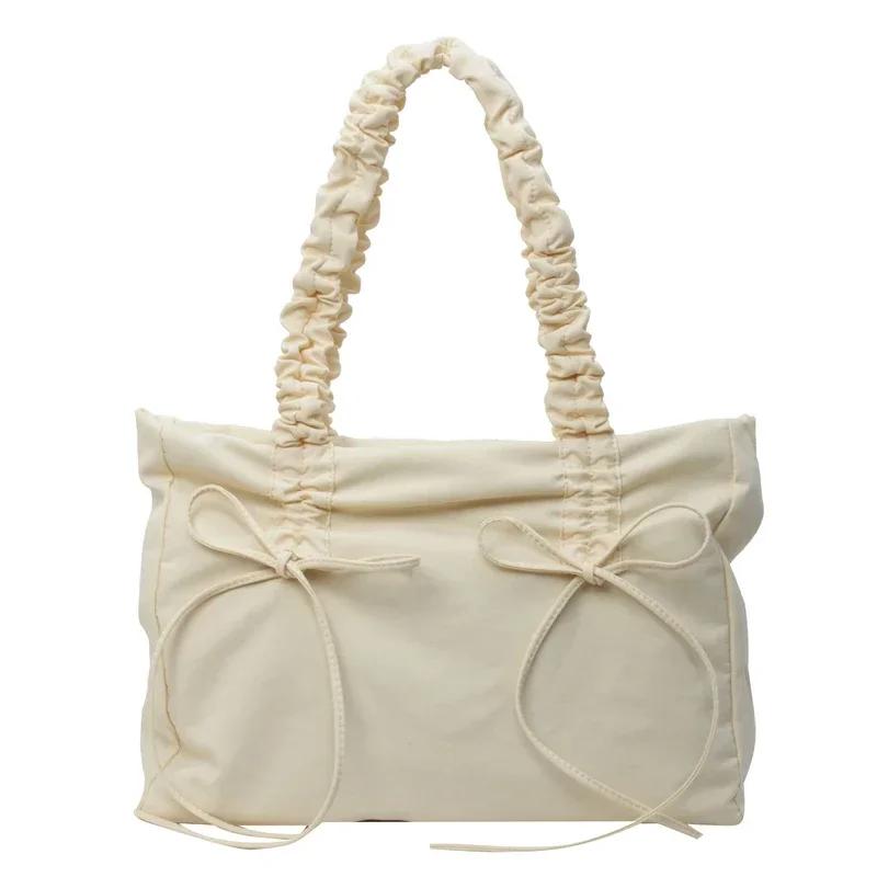 Solid Large Capacity Casual Tote Bags Soft Interior Compartment Hot Sale Bags for Women Zipper Nylon Women's Handbags