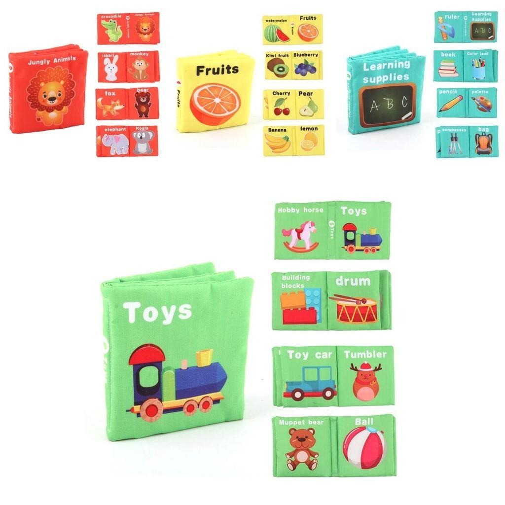 Baby English Palm 3d Cloth Book Newborn Soft Book Early Education Baby Cloth Book