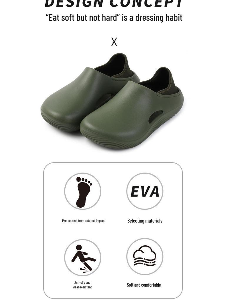 2025 Stepping-on-Clouds Geschlossene Zehenpartie Paar-Sandalen, Neuer Sommerstil, Dicke Sohle Damen Weiche Küchenschuhe