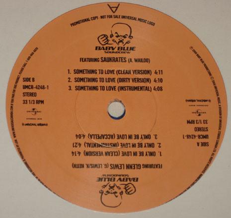 

12inch Record BABY BLUE SOUNDCREW GLENN LEWIS Only Be In Love Something To Love UMCR4248 Universal Music 2000 Canada Rap HipHopRB Used