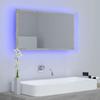 VidaXL LED Bathroom Mirror Concrete Grey 80x8.5x37 Cm Acrylic 804928