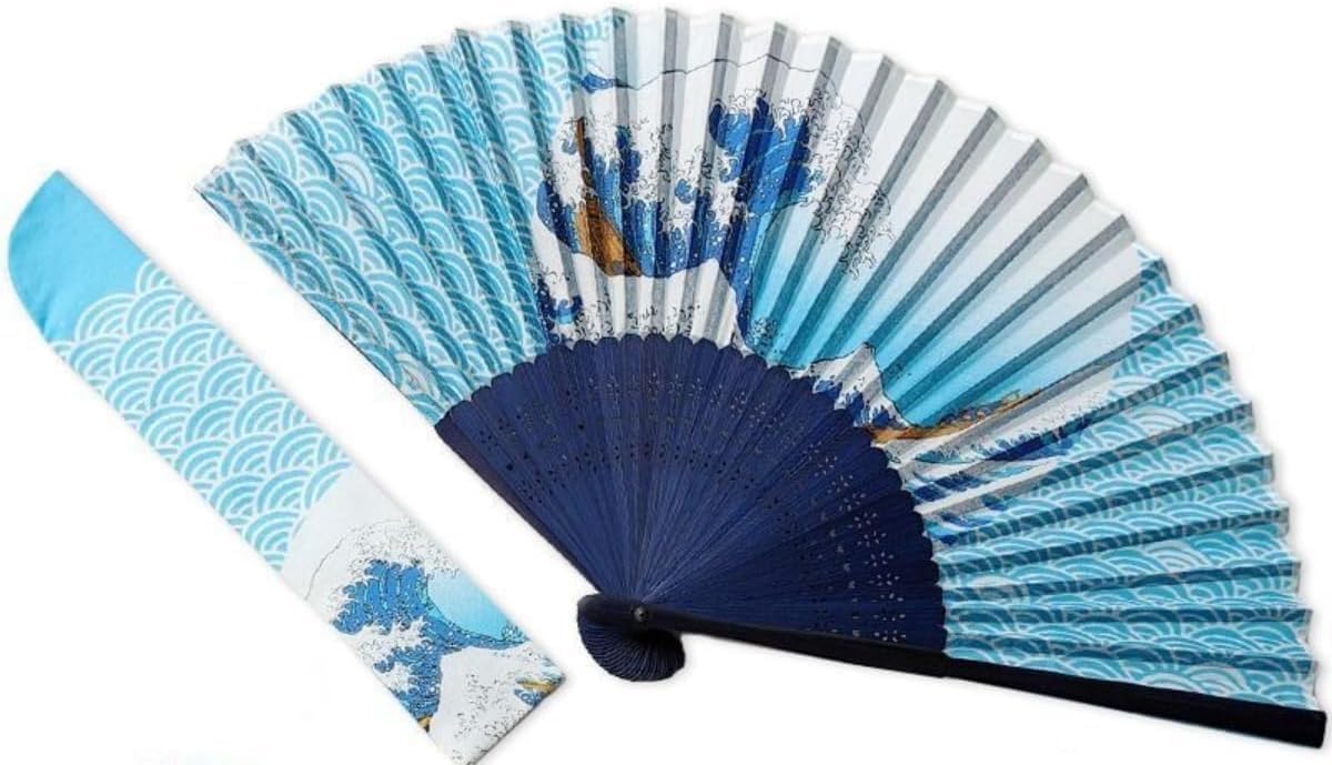 

Кёсукэ Шелковый веер с Под японским футляром для товаров, Гора. Фудзи, Волна, Хокусай, Укиё-э, Прибл.. 21 см, Мужской, Женский, Зарубежный, Сувенир,