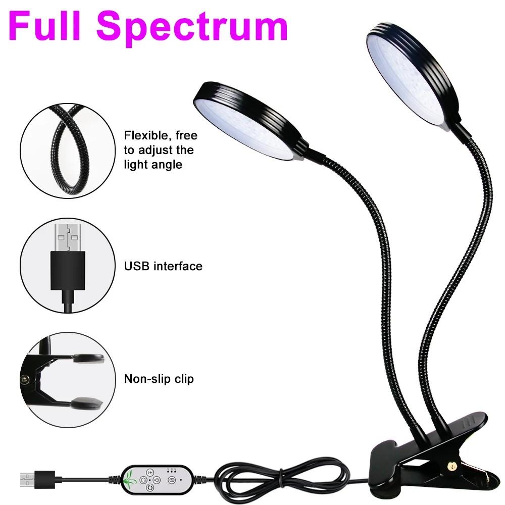 USB LED Grow Light 5V LED Grow Light Full Spectrum For Plants Lamp Aquarium For LED indoor Vegetable Flower seedling Grow Tent