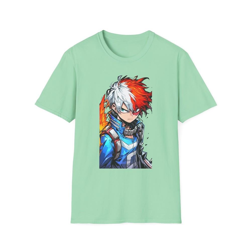 Unisex Jl Anime TShirt Softstyle My Hero Academia Shoto Todoroki S
