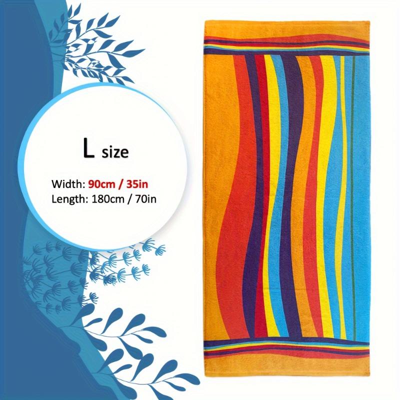 1PC Oversized Striped Beach Towel - Super Soft Microfiber Material, Fast Drying and Machine Washable, Beach Towel
