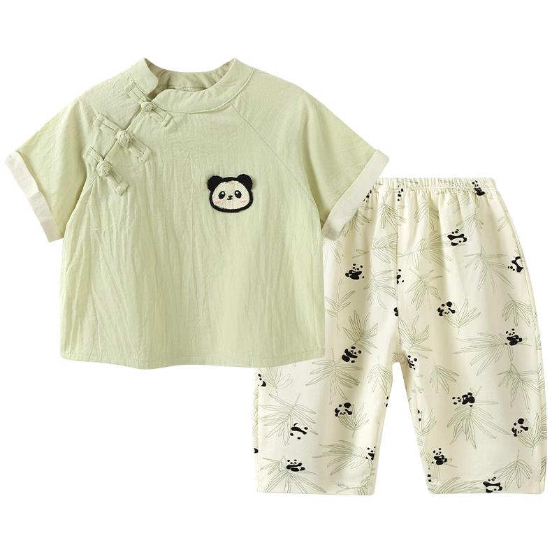 Youqi Unisex Baby Summer Short Sleeve Two-Piece Set 100