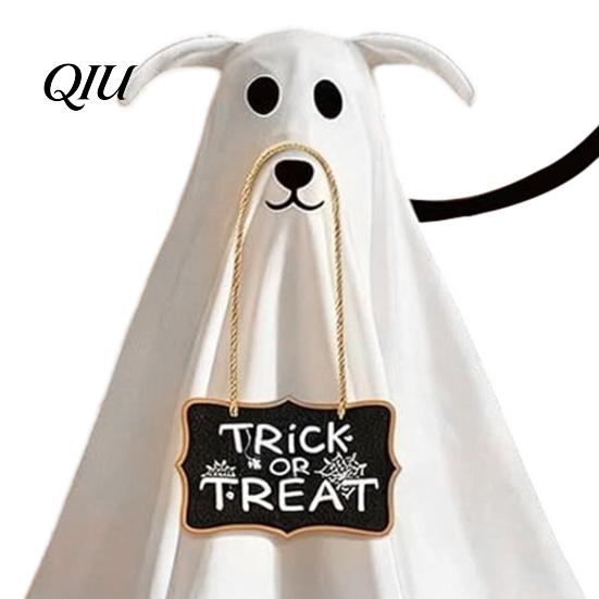 Mysterious Lawn Decorations for Party Halloween Ghost Dog Decoration, Spooky Ornament with LED Lights And Easy Assembly Ornaments Remote Control,