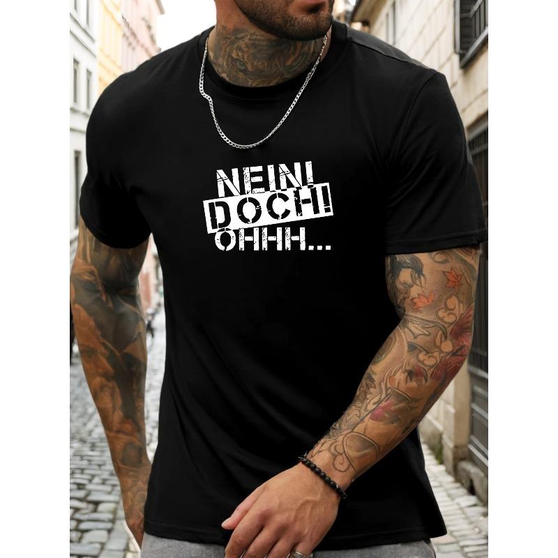European sizes Pattern Summer Casual Crew Neck Short T-Shirt S чёрный