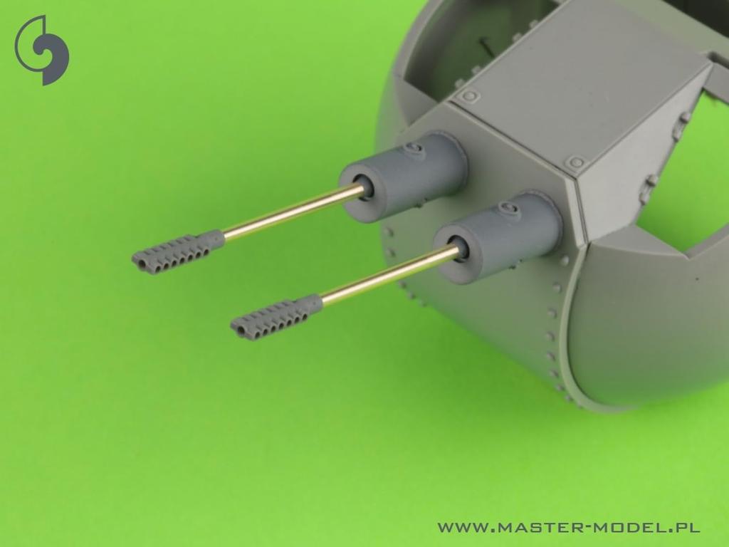 Master Model WW2 German Flakpanzer Kugelblitz MK103 3cm Machine Gun Barrel with Armored Sleeve Plastic Model Parts 1/35 IV/Flakpanzer V/Flakpanzer