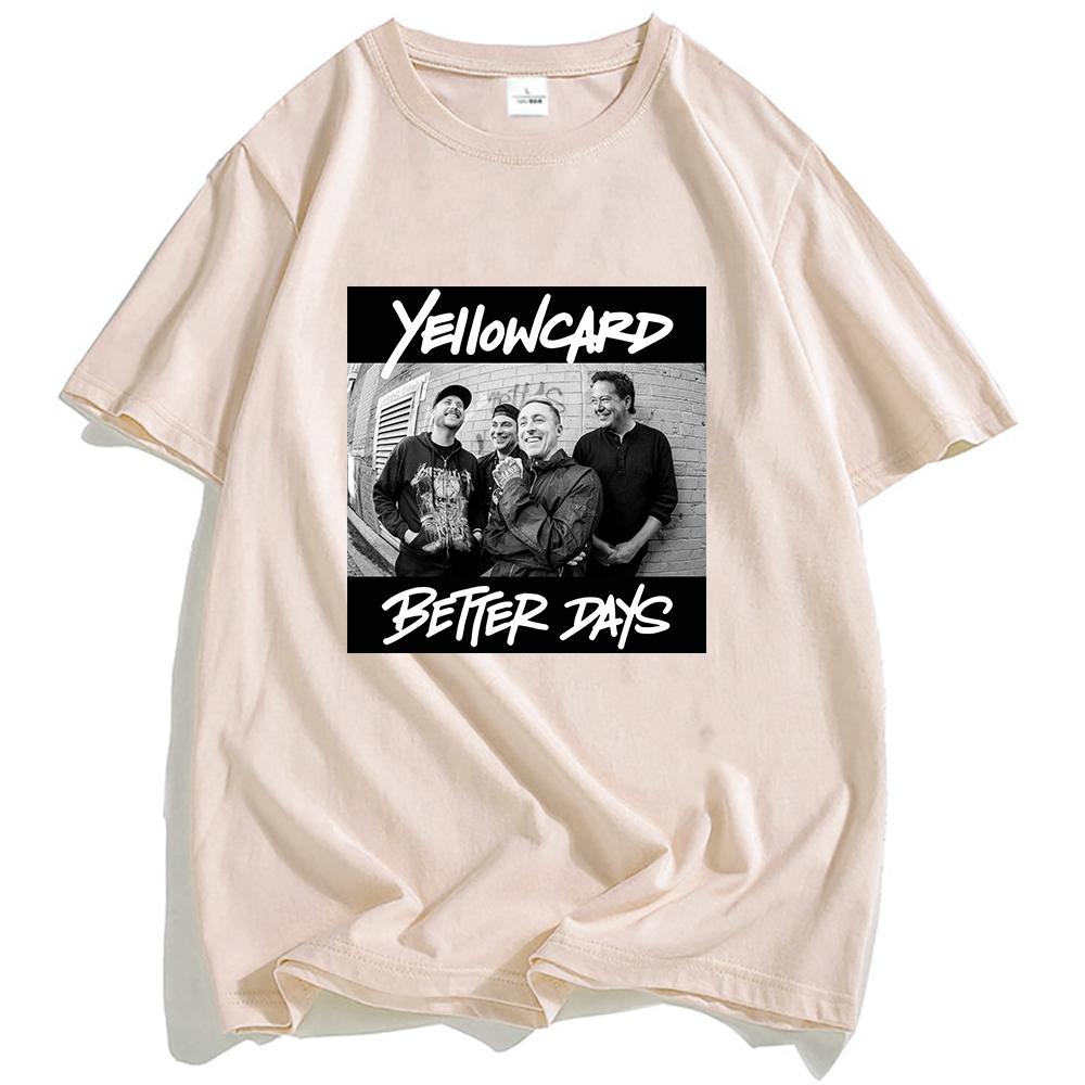 YELLOWCARD Better Days Photo T-Shirt Heavy Mental Cotton Short Sleeve Tshirts Streetwear Unisex Crew Neck Casual T Shirt