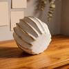 Decorazioni per la casa del Ringraziamento, Decorazioni di zucca autunnale, Zucca decorativa bianco oro, Zucche in resina, Ornamento festivo minimalista, Statuette per