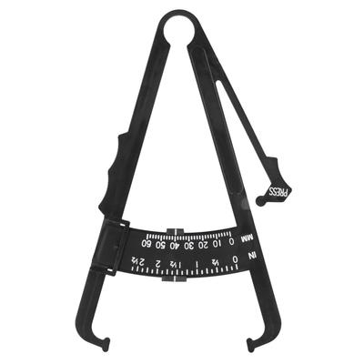 Black Plastic Body Fat Caliper Unisex Skinfold Caliper Body Fat Measurement DeviceMetric  Inch