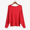 Loose Casual Fashion Bat Long Sleeve Women Sweater Solid Color Pullover Autumn Winter Knitted Tops Elegant Simple Sweaters Basic Clothing