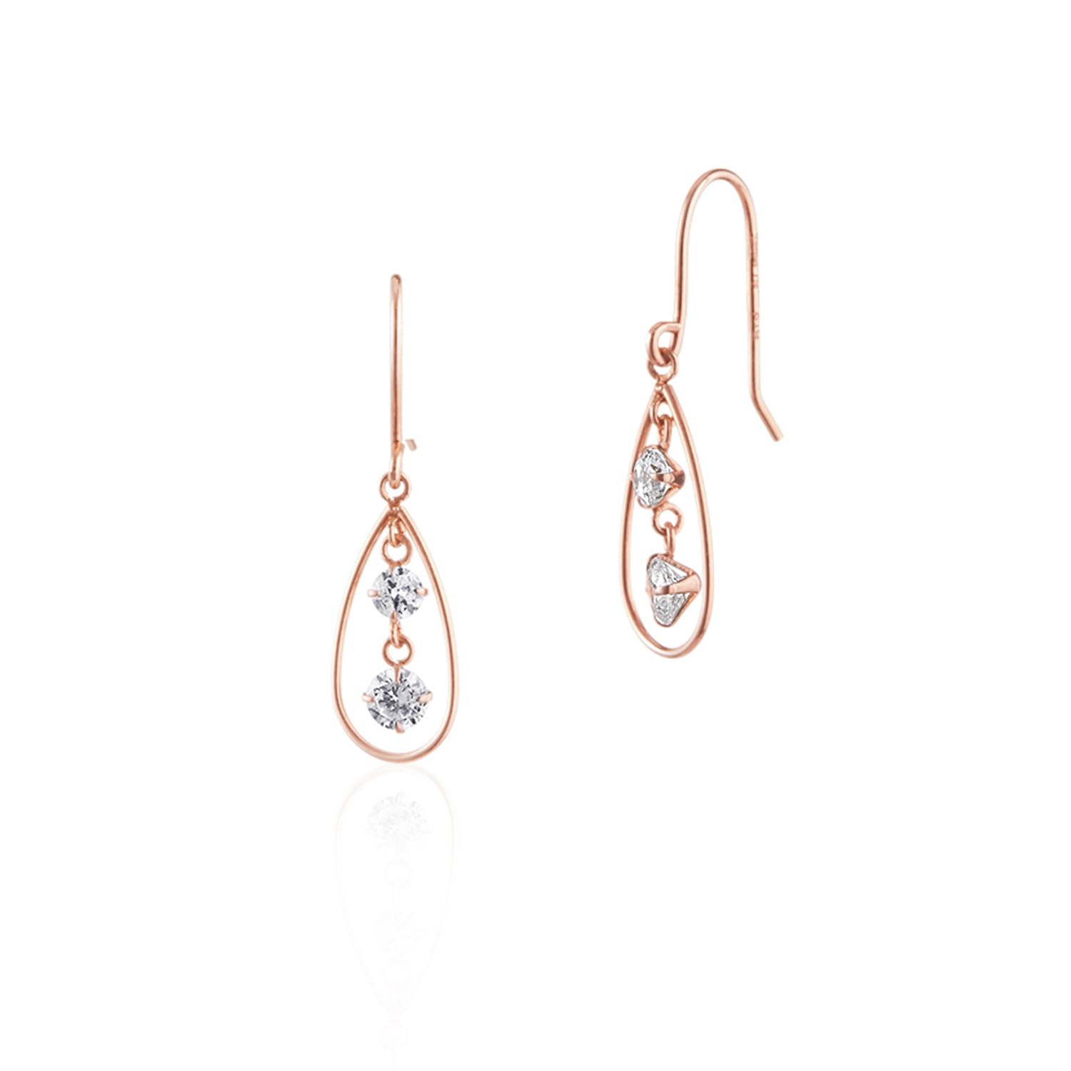 

K10 pink gold earrings 151136153126 canal4℃ (PG)