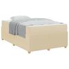 Bed Frame with Mattress Cream 120 X 190 Cm Fabric