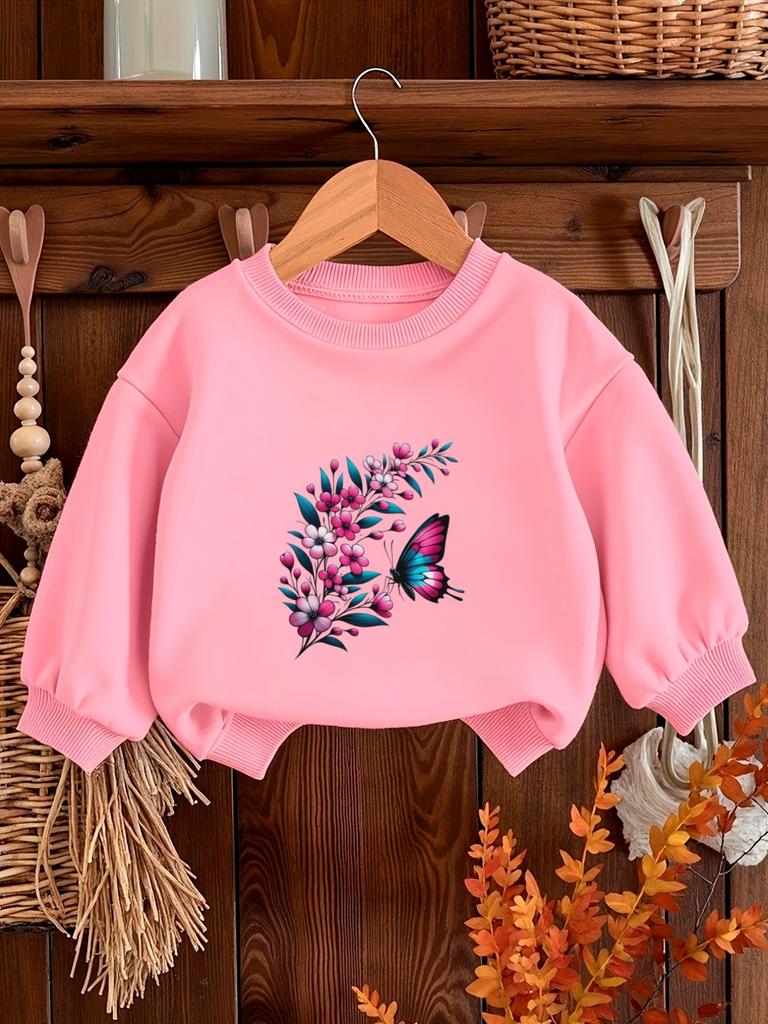 European Size Unique and Innovative Printed Pattern, Comfortable and Simple Spring and Autumn Baby Thin Versatile Round Neck Hoodie for Baby unisexs