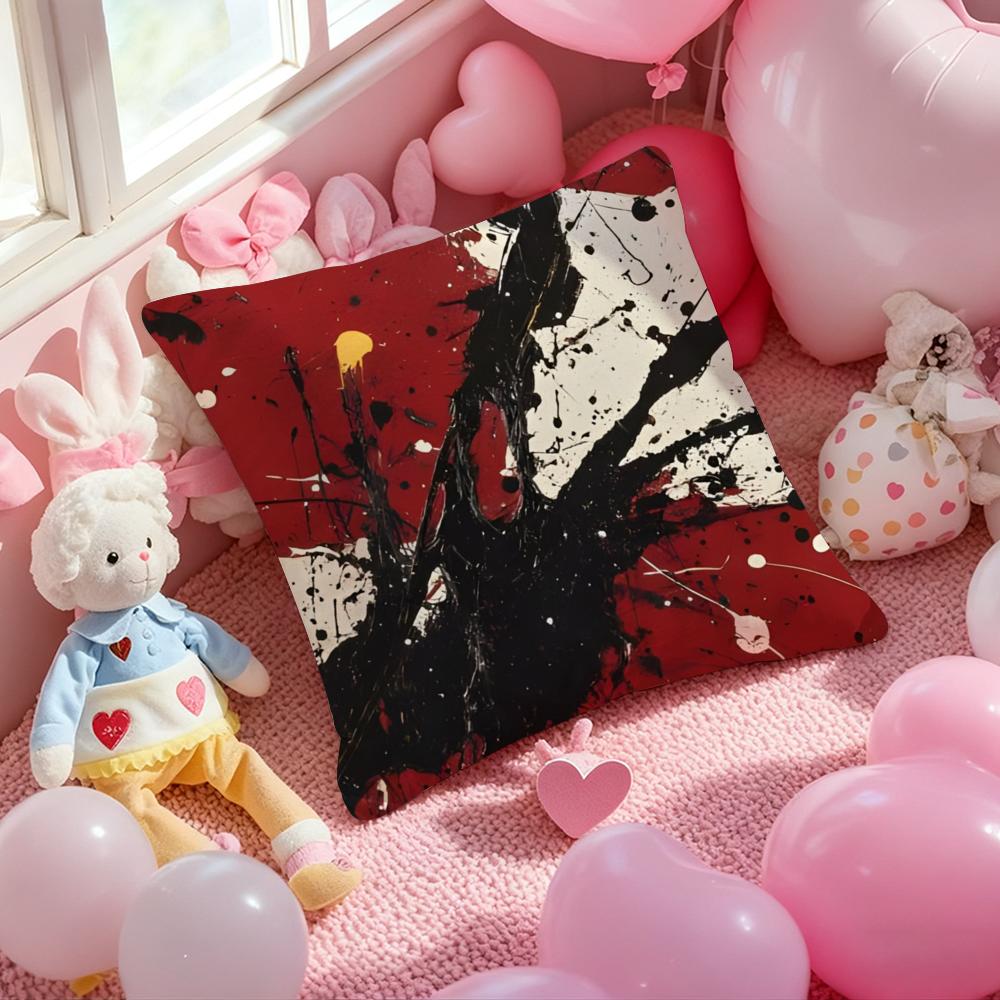 J-Jackson P-Pollock Abstrakte Kunst Kissenbezug Musterbedruckter Kissenbezug für Wohnzimmer Sofa Kissenbezug & Schlafzimmer Dekoration