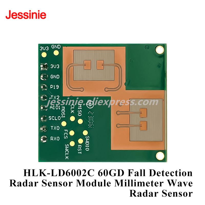 2pcs/1pc HLK-LD6002 LD6002B LD6002C 60G Radar Module Human Respiratory Alarm Heart Rate Fetection Fall Breath Detection Sensor