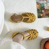 Fashion Women's Flats Summer Breathable Hollow Out Sandal Retro French Roman Shoes for Women Comfort Casual Flat Sandals Sandalias Mujer
