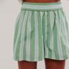 Women's Shorts Fashion Striped Casual Elastic-pocket Beach Shorts Women's Pants