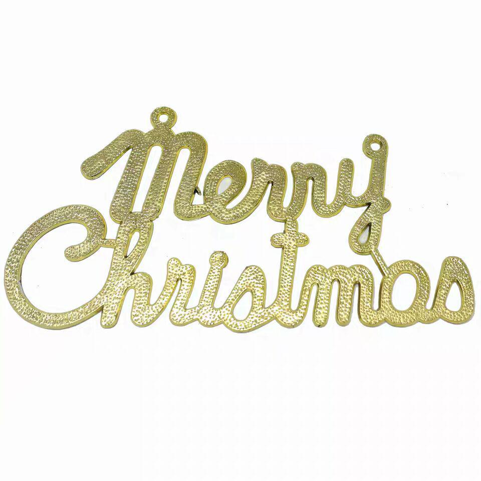 Merry Christmas Sign - Christmas Tree Decoration, English Letter Ornaments