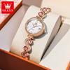 OLEVS 5633 Woman Watch Elegant Fashion Quartz Watch Diamond Bracelet Ladies Watch Original Date Watch Bracelet Set Gifts Reloj