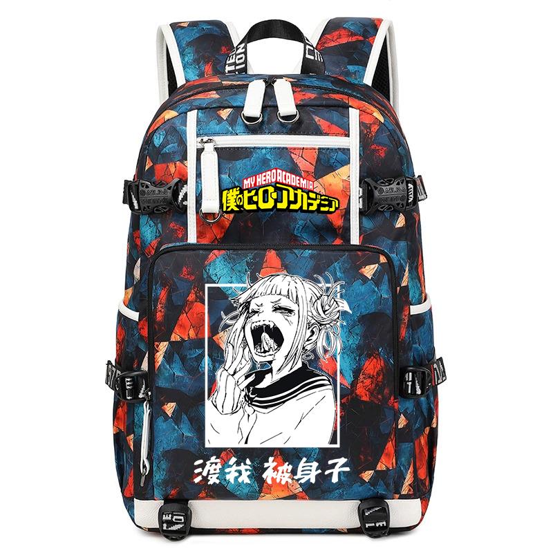 My Hero Academia Printed Rucksack Large Capacity School Bag Outdoor Book Backpack for Boys Girls Teens