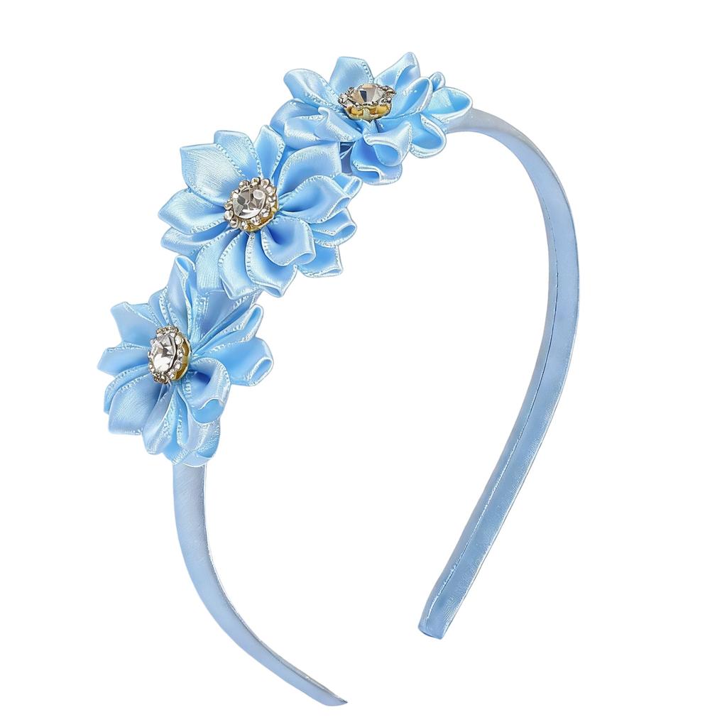 Stylish Floral Rhinestones Headwear Cloth Fabric Comfortable Nonslip Headdress for Casual to Formal Occasion