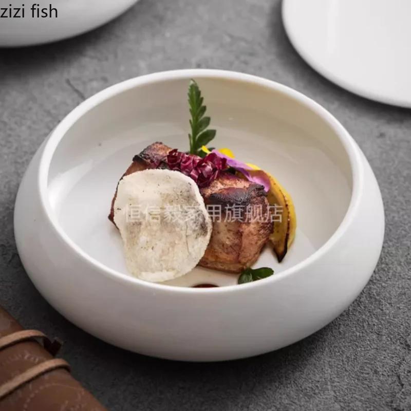 Ceramic Steamed Egg Bowl with Lid Dessert Bowls Dessert Bowls Soup Plate Dining Plate Snack Tray Sashimi Plates Dim Sum Dish