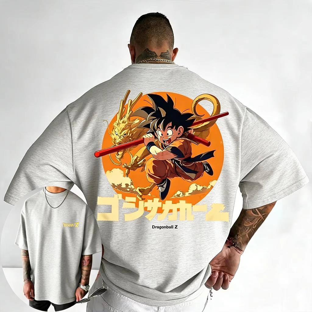 Dragon Ball Trendy Hot Items Anime Goku Printed Tshirt 2026 Summer New Style Mens and Womens Loose Casual Street Fashion Top
