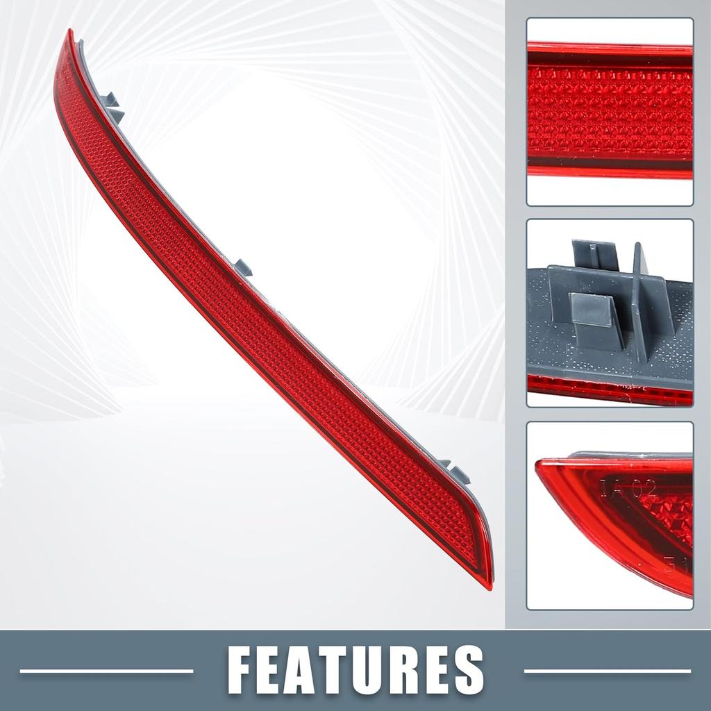 Car Rear Left Bumper Reflector No.A1668200074 for Mercedes-Benz ML350 2012-2015 Plastic Red