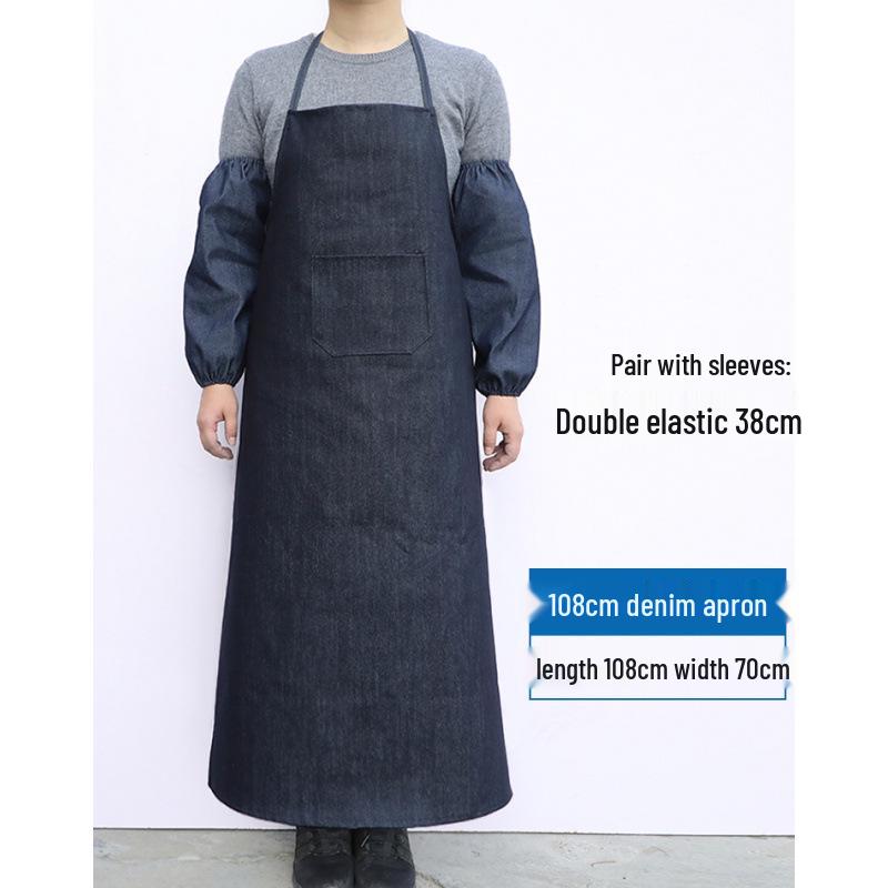 

Унісекс зносостійкий джинсовий фартух: Потовщений, Брудовідштовхуючий, Полотняний поясний фартух для електрозварювання та захисту праці.