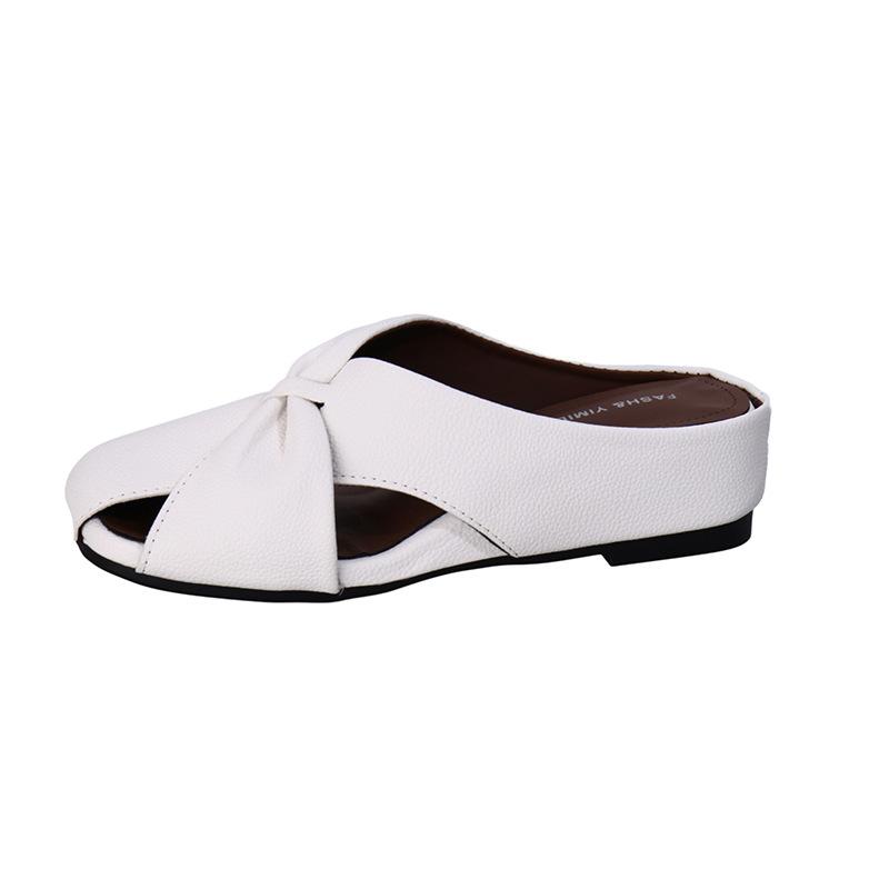 

Baotou half slippers women s outer wear 2025 summer new Korean version flat cool slippers lazy fashion muller shoes women 35