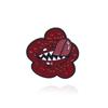 Red Flower Curled Tongue Creative Oil Drip Brooch