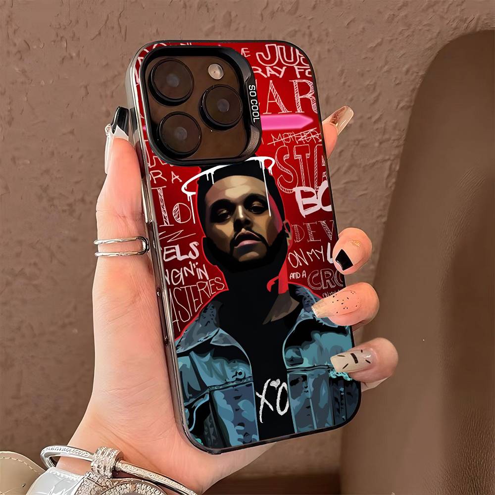 Singer The Weekend Phone Case for iPhone 17 17Air 16 15 14 13 12 11 Pro Max Plus Colorful Silver