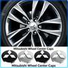 4 szt. Osłona Piasty Koła Samochodu 3D Metalowa Nakładka Środkowa Felgi Wodoodporna Do Mitsubishi Lancer Lancer ASX Outlander 2 3 Pajero Mirage exzos Pajero 4