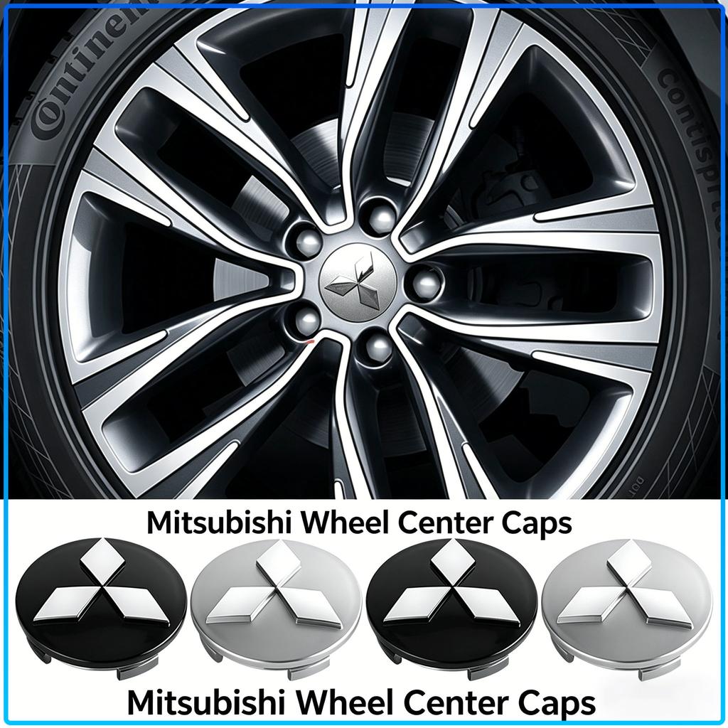 4 szt. Osłona Piasty Koła Samochodu 3D Metalowa Nakładka Środkowa Felgi Wodoodporna Do Mitsubishi Lancer Lancer ASX Outlander 2 3 Pajero Mirage exzos Pajero 4
