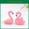 Lebhaftes PVC-Flamingo-Ornament Schlüsselanhänger und Miniatur-Kuchenaufsatz Dekoration