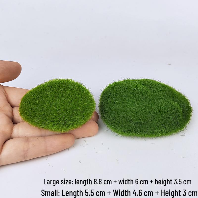 Moss Green Artificial Foam Pebble Decoration for Micro Landscape and Flower Arrangements