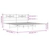 Metal Bed Frame with Headboard White 183 x 213 cm