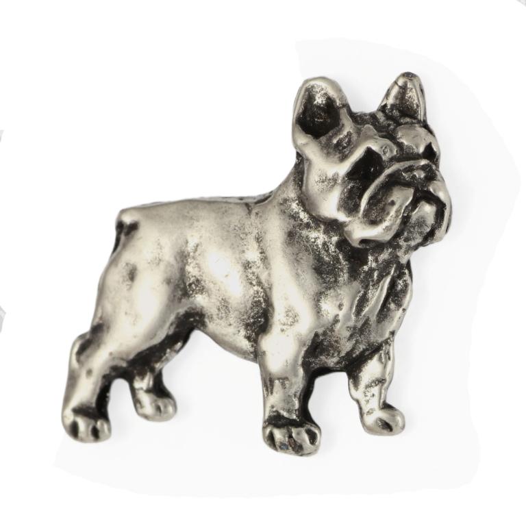 Bouledogue Francese, Frenchie I - Spilla per cane placcata argento, spilla elegante, decorazione per bavero di giacca della marca Art-Dog