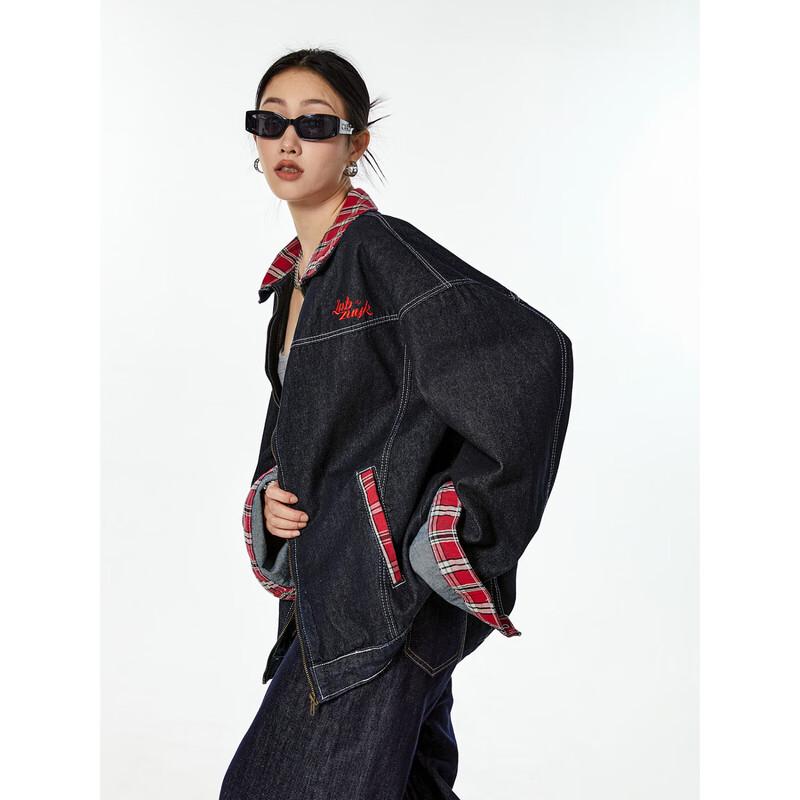 ICH MODE American Retro Patchwork Denim Jacket